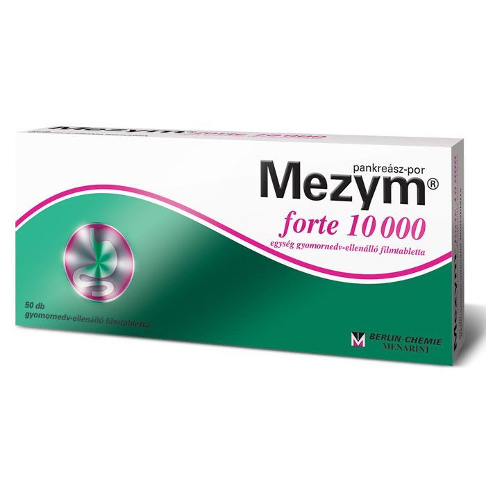MEZYM Forte 10 000 egység gyomornedv-ellenálló filmtabletta (50db)