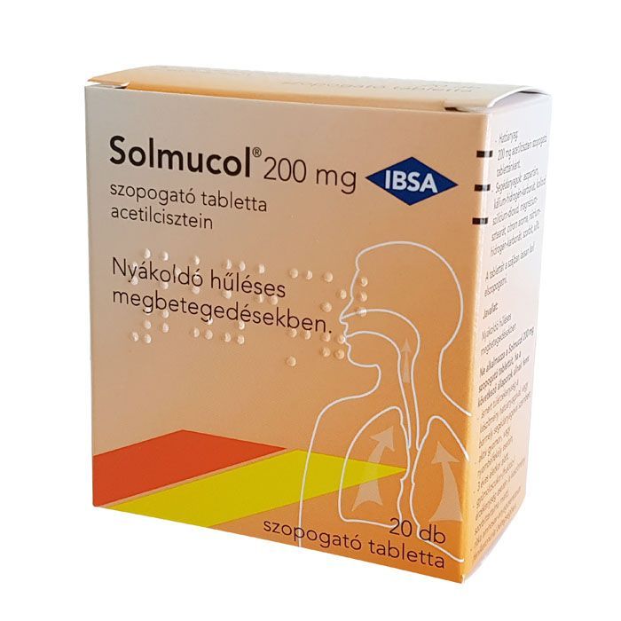 SOLMUCOL 200 mg szopogató tabletta (20db) 