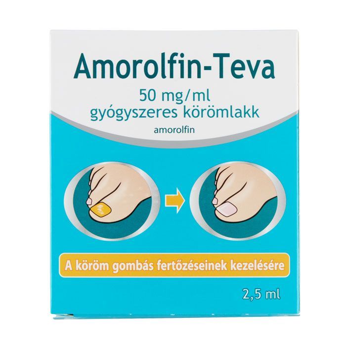 AMOROLFIN - Teva 50 mg/ml gyógyszeres körömlakk (2,5ml)