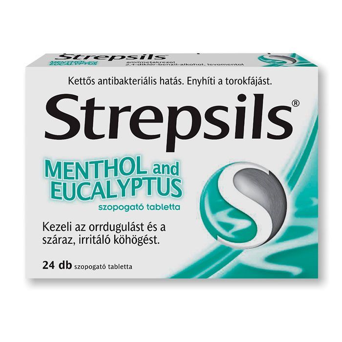 STREPSILS Menthol and eucalyptus szopogató tabletta (24db)