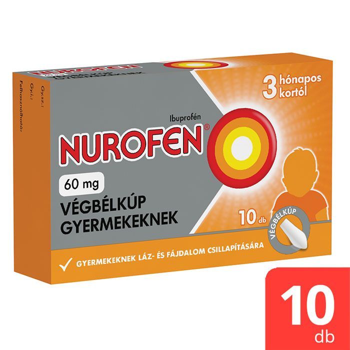 NUROFEN 60 mg végbélkúp gyermekeknek (10db)