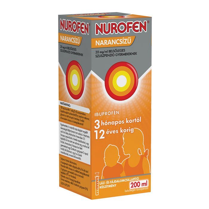 NUROFEN 20mg/ml belsőleges szuszpenzió gyermekeknek narancsízű  (200ml)