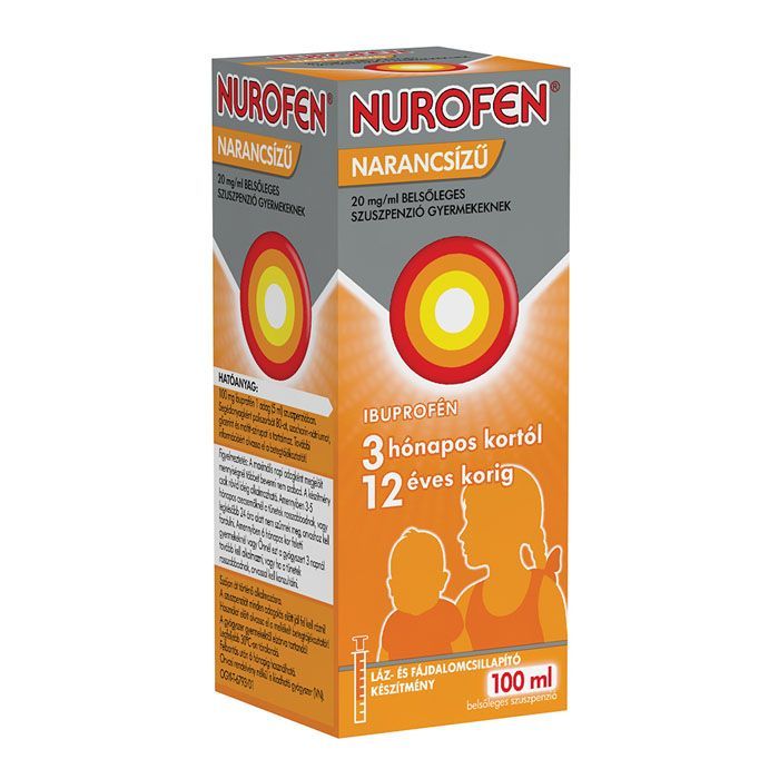 NUROFEN 20mg/ml belsőleges szuszpenzió gyermekeknek narancsízű (100ml)