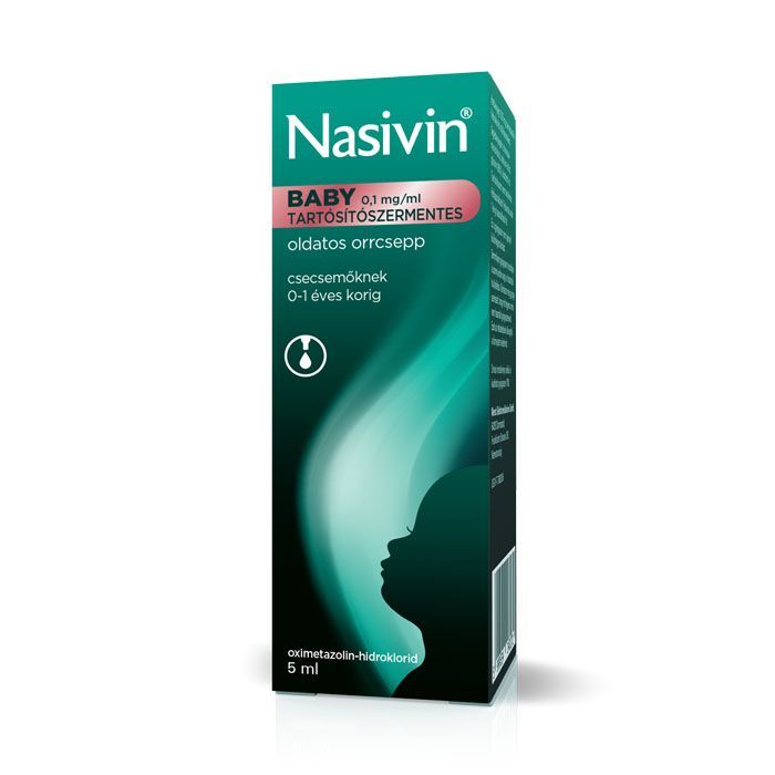 NASIVIN Baby 0,1mg/ml tartósítószermentes oldatos orrcsepp (5ml)