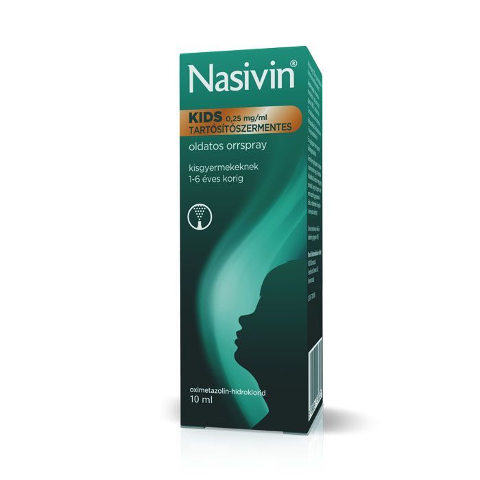 NASIVIN Kids 0,25mg/ml tartósítószermentes oldatos orrspray (10ml)