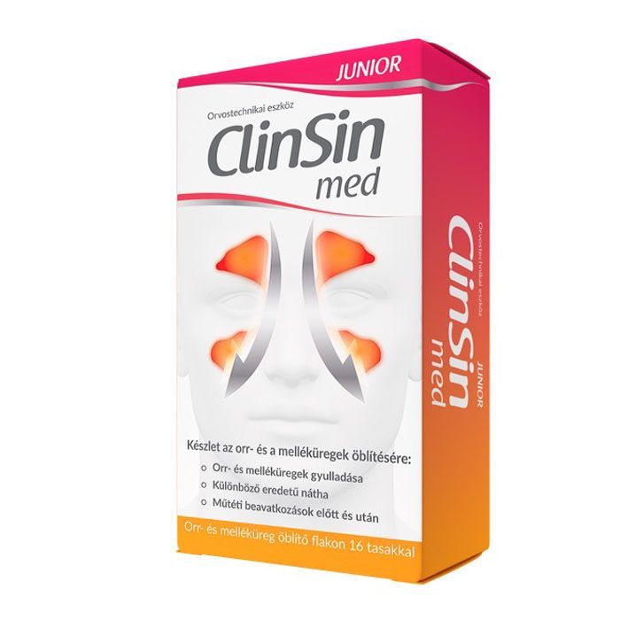 CLINSIN Med Junior orr-és melléküreg öblítő készlet (flakon+16 tasak)