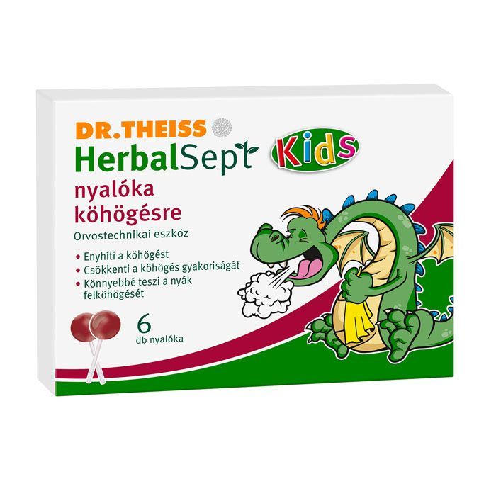 DR. THEISS HerbalSept Kids nyalóka köhögésre (6db)