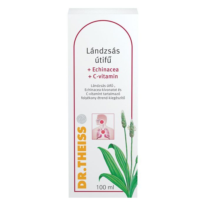 DR. THEISS Lándzsás útifű + Echinacea + C-vitamin szirup (100ml)