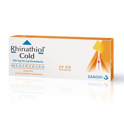 RHINATHIOL Cold 200 mg/30 mg filmtabletta (20db)