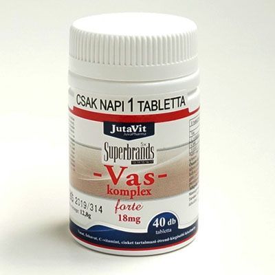 JUTAVIT Vas komplex Forte 18 mg tabletta (40db)