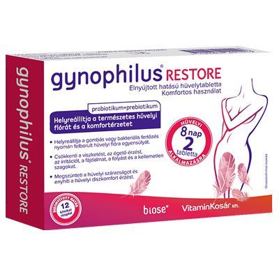 GYNOPHILUS Restore elnyújtott hatású hüvelytabletta (2db)   