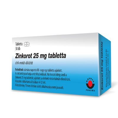 ZINKOROT 25 mg tabletta (50db) 
