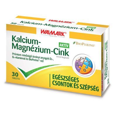 WALMARK Bioperine kalcium + magnézium + cink aktív tabletta (30db)