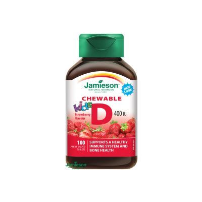 JAMIESON D3 vitamin Kids eper ízű rágótabletta (100db)