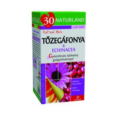 NATURLAND Tőzegáfonya és echinacea gyümölcstea (20db) 