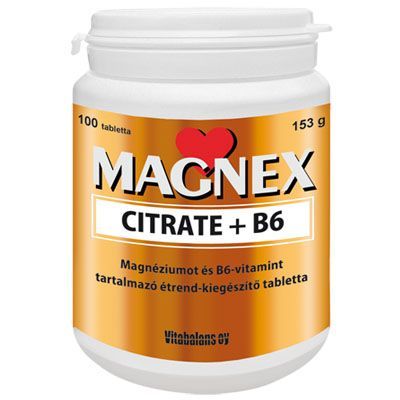MAGNEX Citrate + B6 vitamin tabletta (100db)