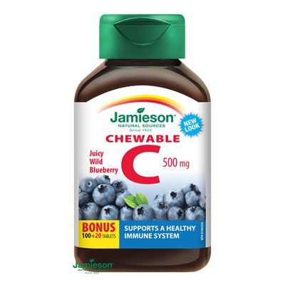 JAMIESON C vitamin  500mg szájban oldódó tabletta kék áfonya ízű (120db)