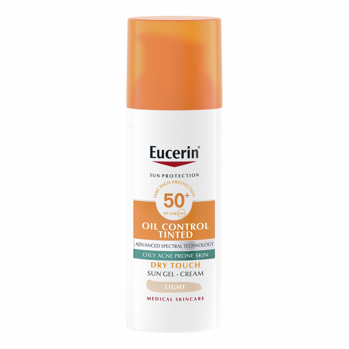 EUCERIN Sun Oil Control színezett napozó krém-gél arcra SPF50+ light (50ml)