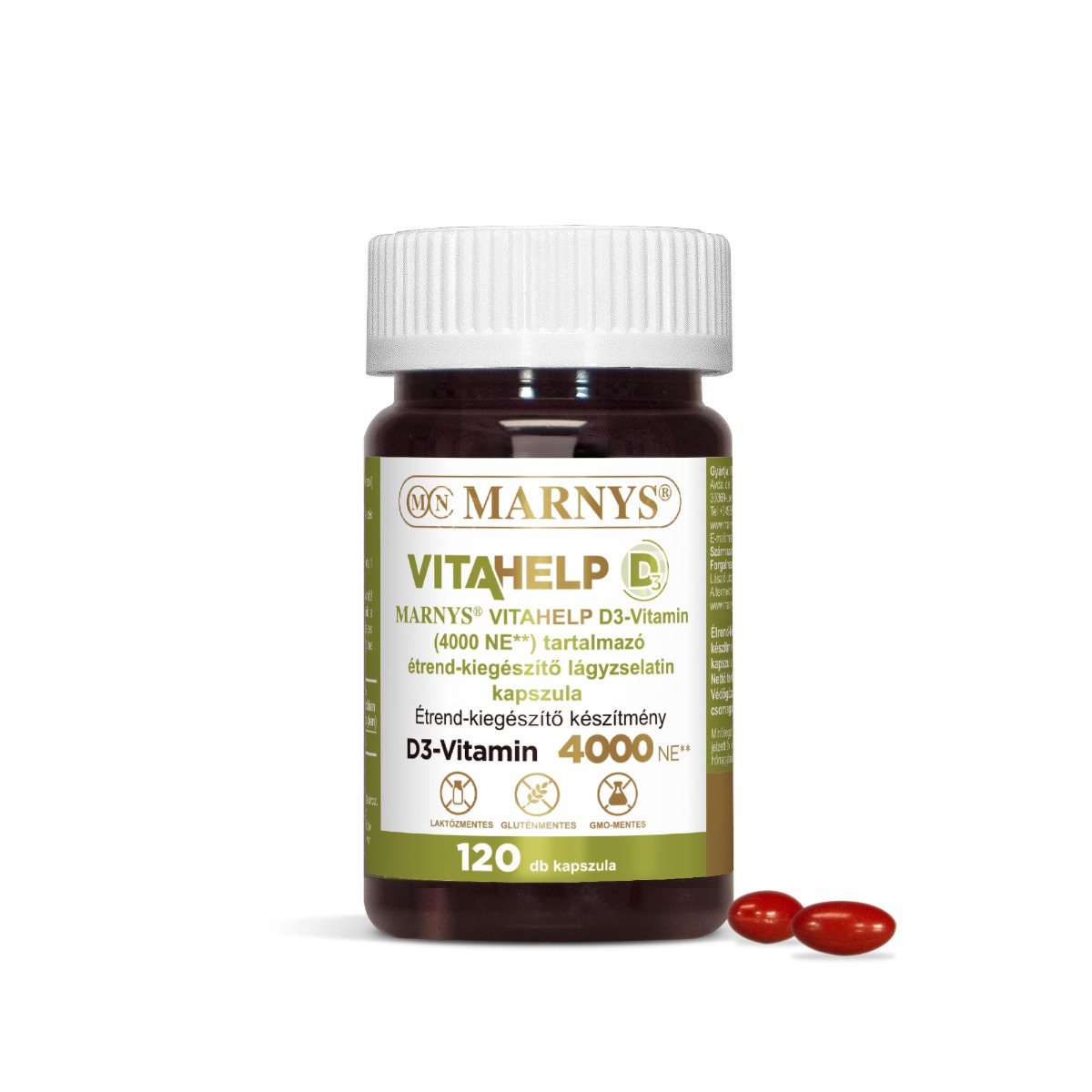 MARNYS VitaHelp D3-vitamin 4000NE lágykapszula (120db)