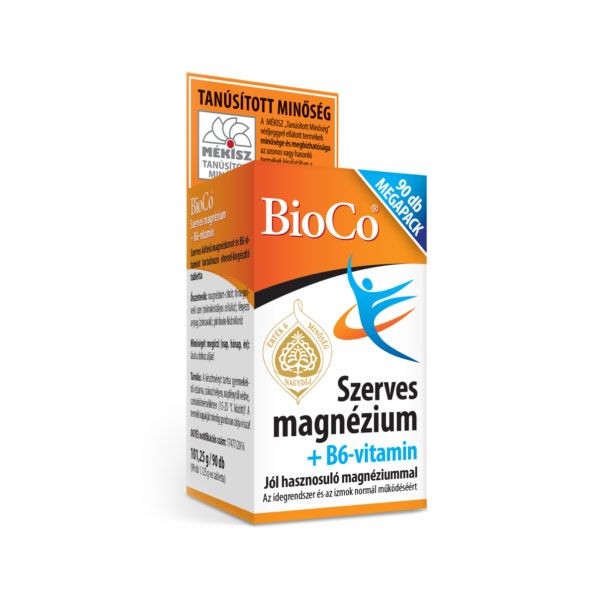 BIOCO Szerves magnézium+B6-vitamin tabletta (90db)