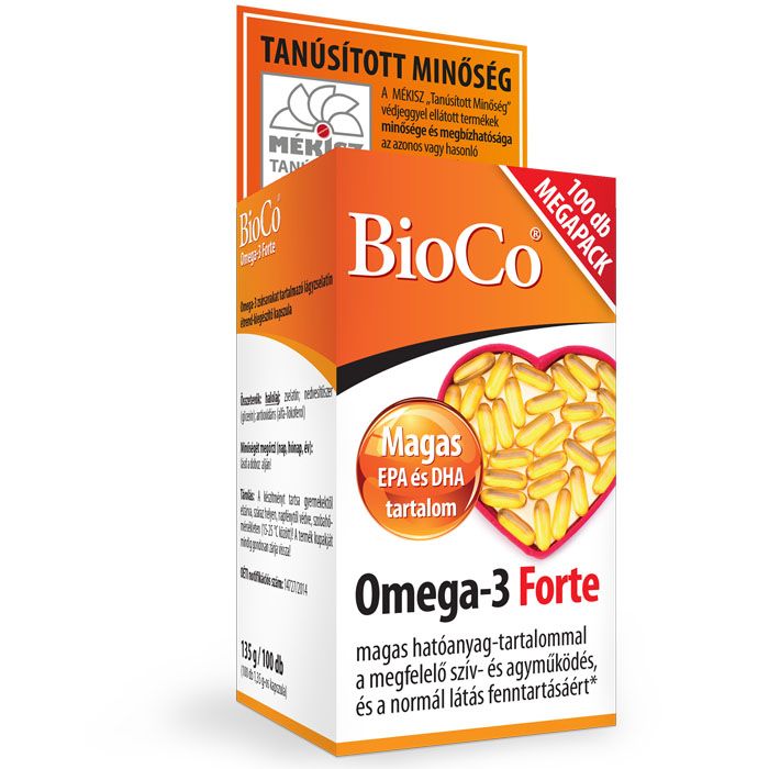 BIOCO Omega-3 Forte lágyzselatin kapszula (100db)