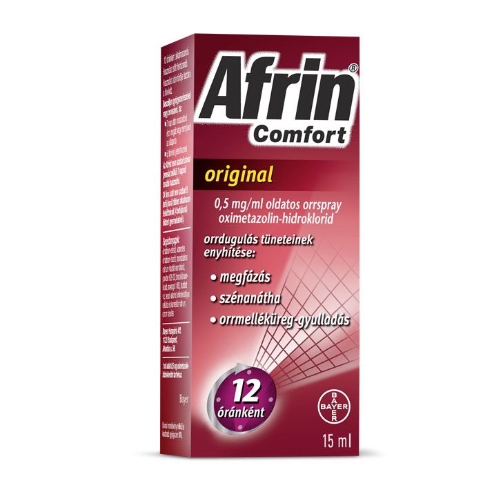 AFRIN Comfort original 0,5mg/ml oldatos orrspray (15ml)
