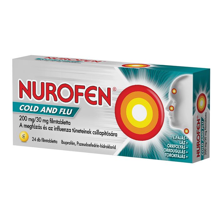 NUROFEN Cold and Flu 200mg/30mg filmtabletta (24db)