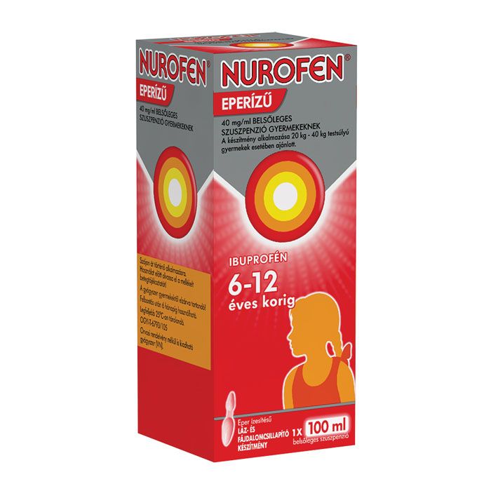 NUROFEN 40mg/ml belsőleges szuszpenzió gyermekeknek eperízű (100ml)