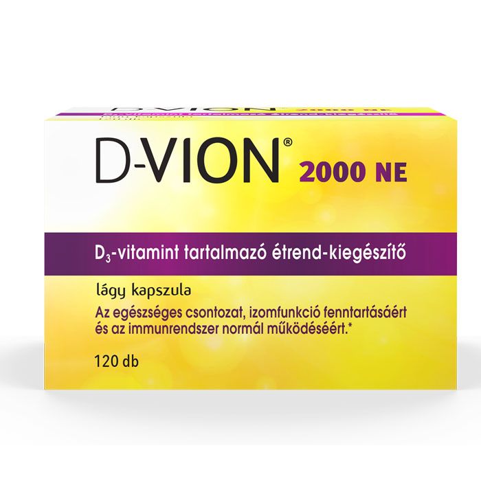 D-VION 2000 NE D3-vitamint tartalmazó lágy kapszula (120db)   