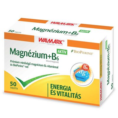 WALMARK Bioperine Magnézium + B6 aktív tabletta (50db)
