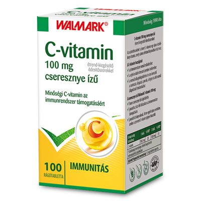 WALMARK C-vitamin 100 mg cseresznye ízű rágótabletta (100db)