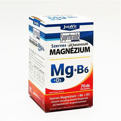 JUTAVIT Szerves Magnézium + B6 + D3 filmtabletta (70db)