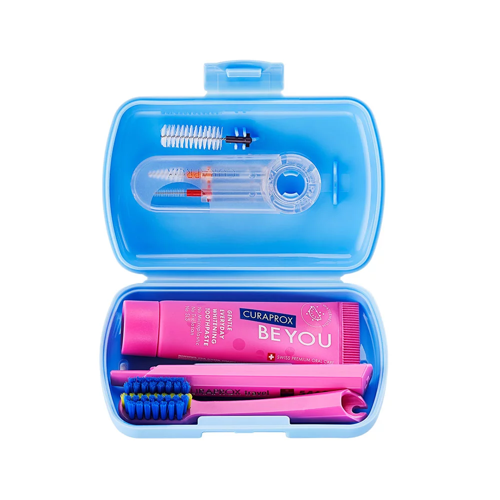 CURAPROX Ortho Travel Set fogszabályzóhoz kék