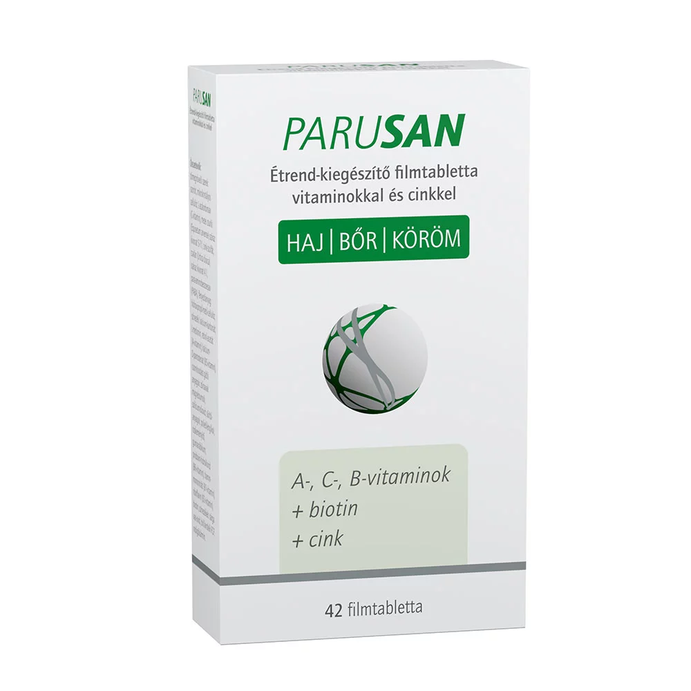 PARUSAN Étrend-kiegészítő filmtabletta vitaminokkal és cinkkel (42db)